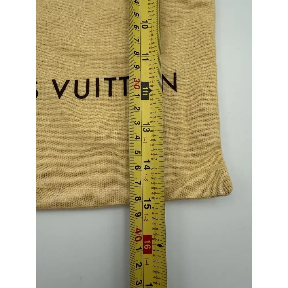 Authentic Louis Vuitton Drawstring Dust Bag Shoe Boot Pouch 15” x 9”